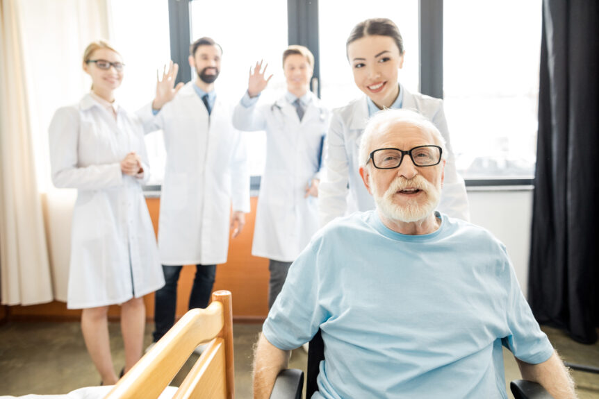 A man receiving healthcare, symbolizing successful Medicare planning for pre-retirees.